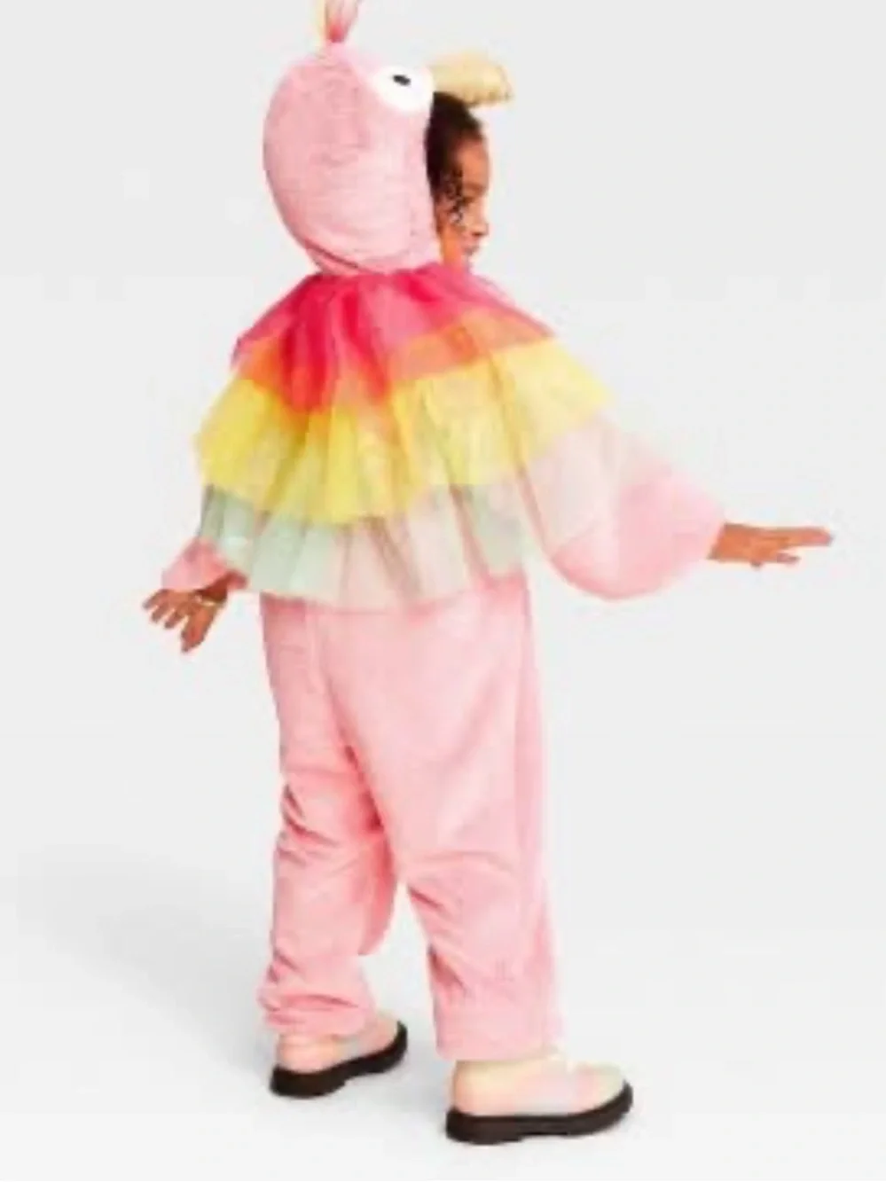 Hyde & EEK! Boutique Toddler Parrot Halloween Costume Jumpsuit in pink. - Picture 2 of 8